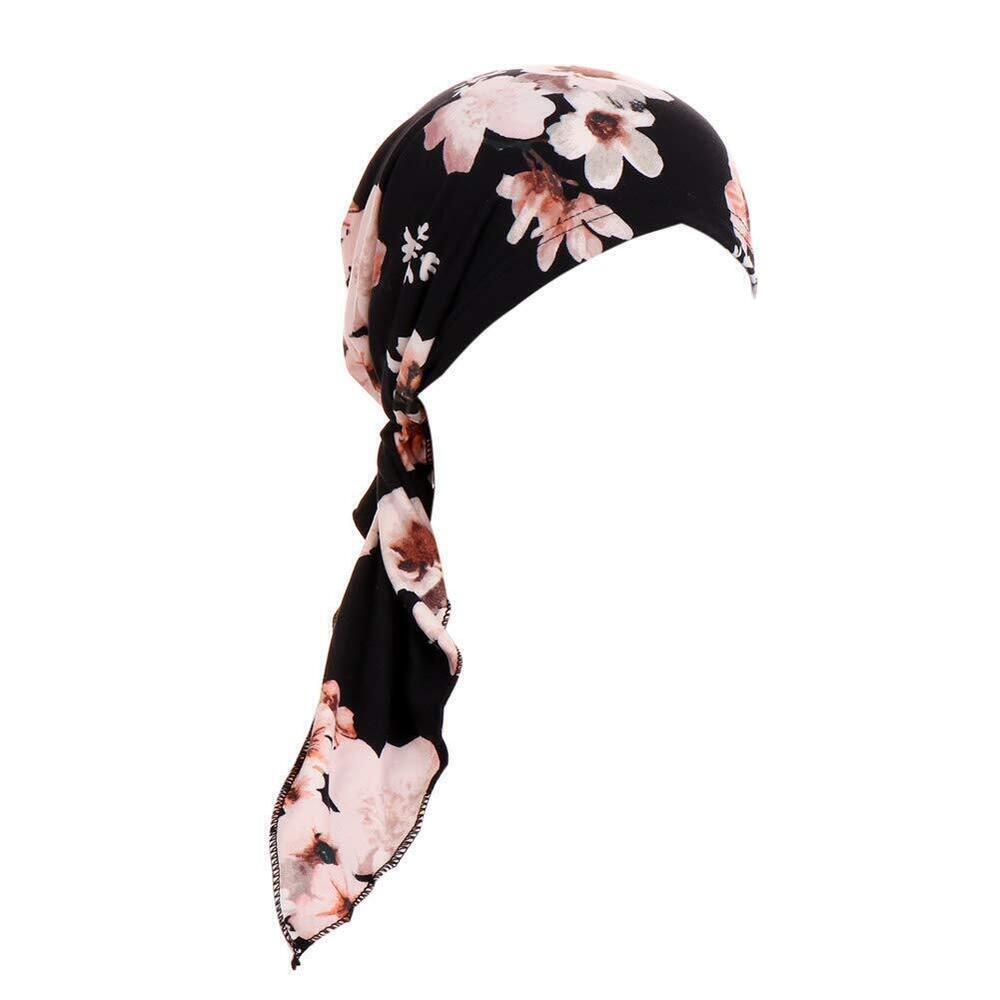 2827 Pre-Tied Bandana Turban Hat Chemo Cancer Headscarf Headwraps Headwear